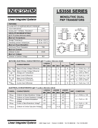 Datasheet LS3250A manufacturer Linear IS